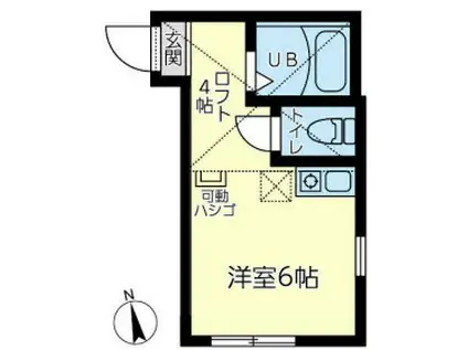 ユナイト戸部パリー・クラッド(ワンルーム/2階)の間取り写真