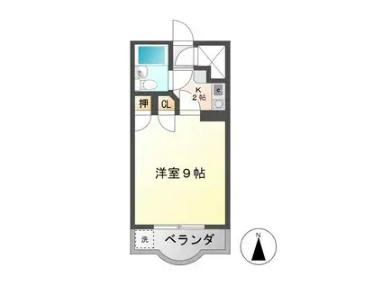 パーソナルハイツ澤(1K/1階)の間取り写真