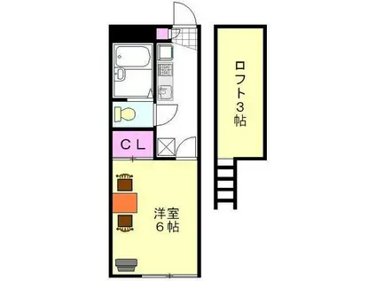 レオパレスエスペーロIII(1K/1階)の間取り写真