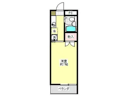 ハウスポラーノ(1K/3階)の間取り写真