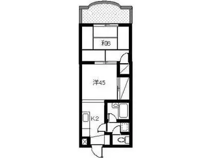 HIKARIマンション PARTIII(2K/1階)の間取り写真