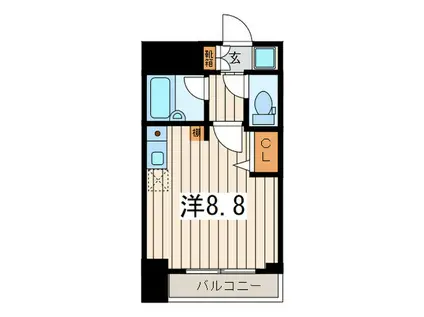 ティーリーフ横浜レジーナ(ワンルーム/1階)の間取り写真