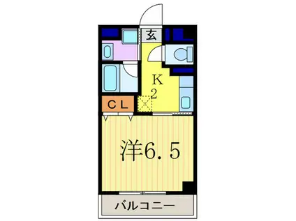 京都紙屋川マンション(1K/3階)の間取り写真