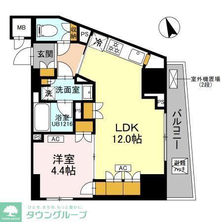 リーラ品川戸越(2LDK/7階)の間取り写真