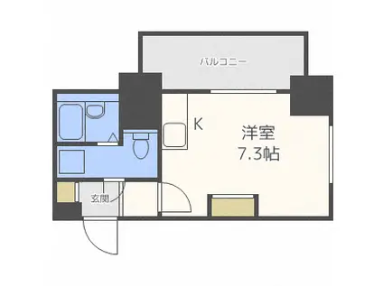 アストリア北大前(ワンルーム/3階)の間取り写真