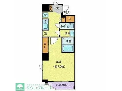 プリンセスライン池袋(1K/8階)の間取り写真