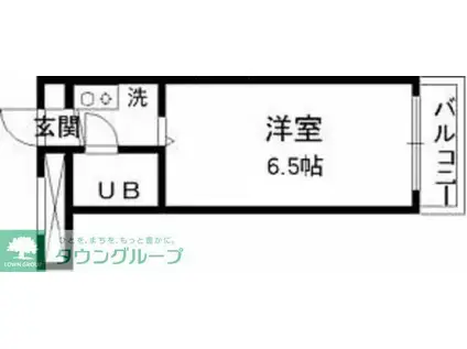 ジョイフル祖師谷(ワンルーム/2階)の間取り写真