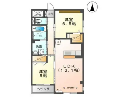 LEGGENDA(2LDK/3階)の間取り写真