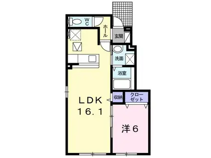パインロード(1LDK/1階)の間取り写真