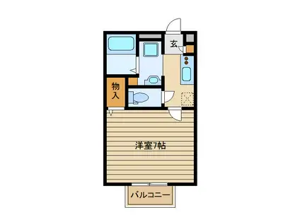 メゾンヤマ(1K/2階)の間取り写真