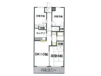 プリベール宮前(3LDK/3階)の間取り写真