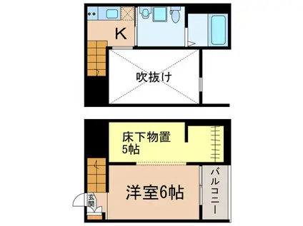 アペラシオン味美(ワンルーム/2階)の間取り写真