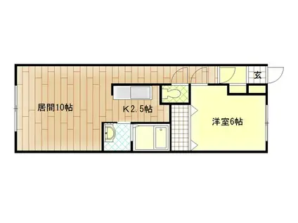 サンロード宮下21(1LDK/3階)の間取り写真