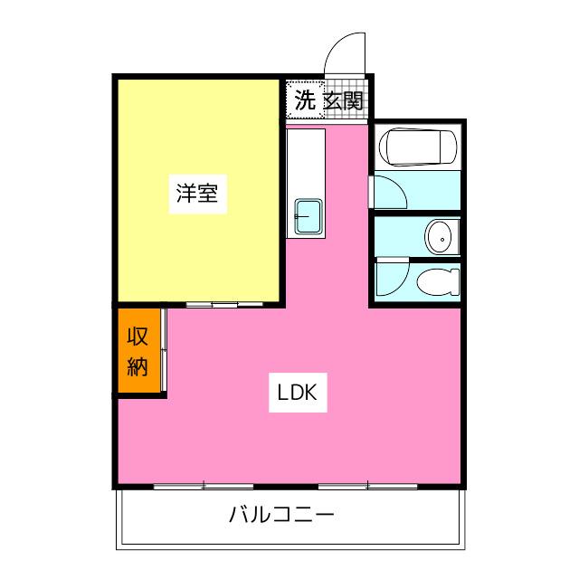 ステラ向野(1LDK/3階)の間取り写真