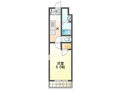 セレッソ瑞穂(1K/3階)の間取り写真