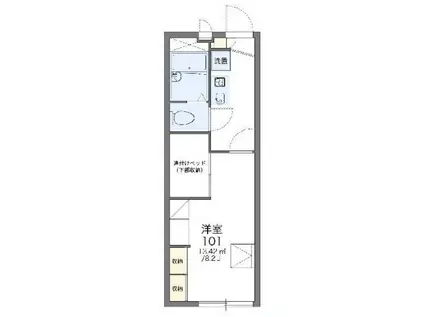 レオパレスアークソレイユ(1K/1階)の間取り写真