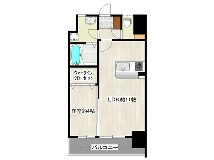 リラス博多(1LDK/5階)の間取り写真