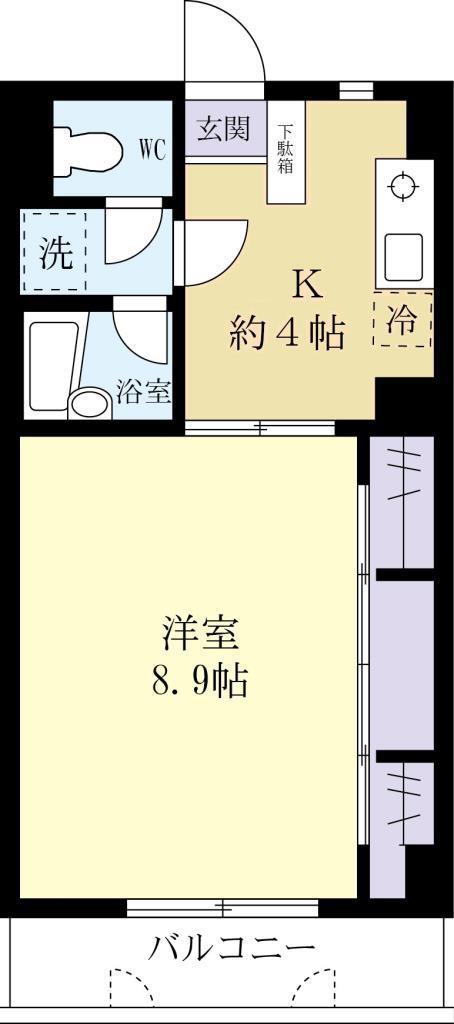 TAKANO G PALACE(1K/4階)の間取り写真