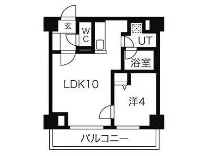 イリオスエフタ(1LDK/7階)の間取り写真