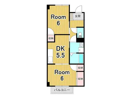 サープラス池田1(2K/1階)の間取り写真