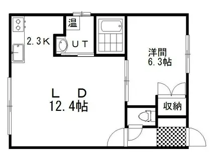 リレイション1 (1LDK/2階)の間取り写真