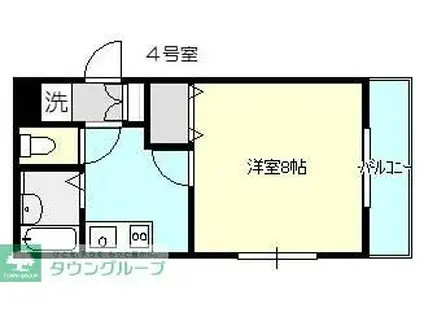 ハイムロングピーク(1K/3階)の間取り写真