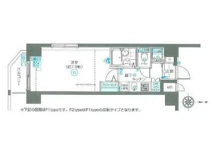 フェニックス本郷東大前(1K/5階)の間取り写真