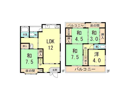 グランド・ガーラ横濱元町(1K/4階)の間取り写真