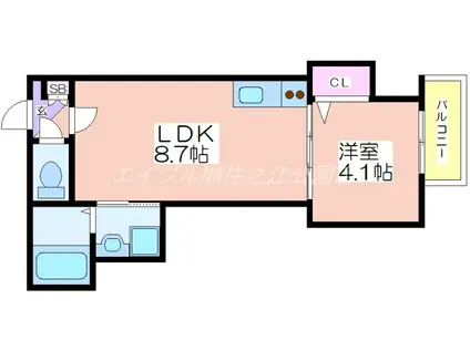 レオネクストエマーレ横浜壱番館(1K/1階)の間取り写真