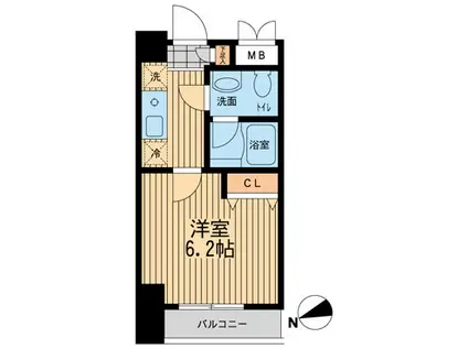 ライブコート大鳥居(1K/1階)の間取り写真