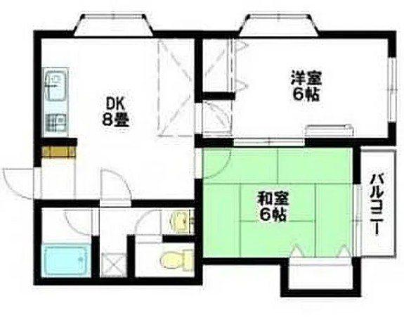 エトワールハイツ(2LDK/1階)の間取り写真