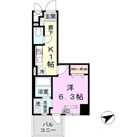 PRIMAVERA KOBE(1K/8階)の間取り写真