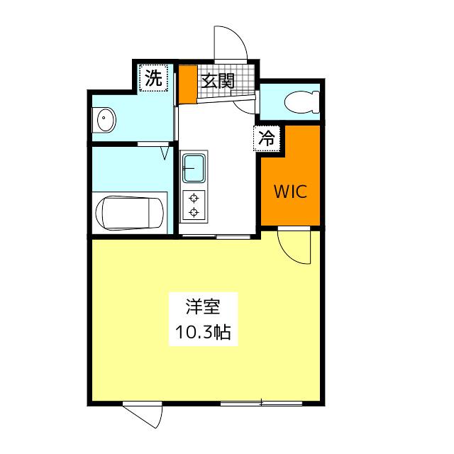 SIMA笹丘(1K/3階)の間取り写真
