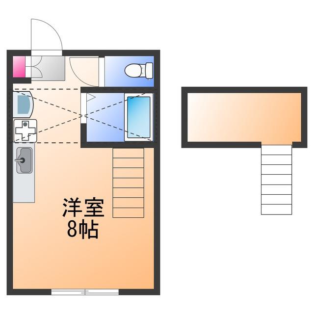 桜が丘ハイツ(ワンルーム/2階)の間取り写真