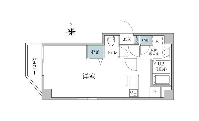 DREAMIA上野御徒町(ワンルーム/2階)の間取り写真