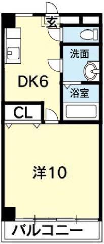 ピュアセレーナ21(1DK/4階)の間取り写真