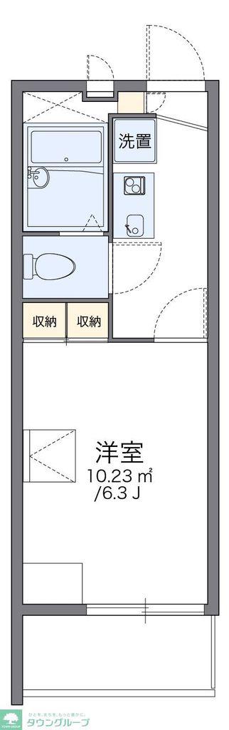 レオパレスMARUKA2(1K/2階)の間取り写真