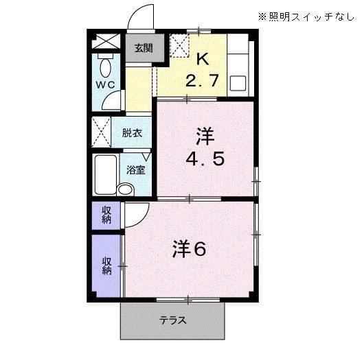 ニューエントピア(2K/1階)の間取り写真