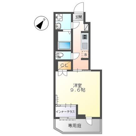 YS・LIEN(1K/1階)の間取り写真