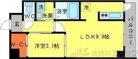 STEP UP COURT(1LDK/4階)の間取り写真