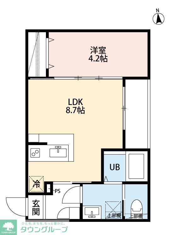 ROBOT HOME 北綾瀬(1LDK/2階)の間取り写真