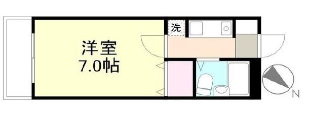セキホウ倉敷(1K/2階)の間取り写真