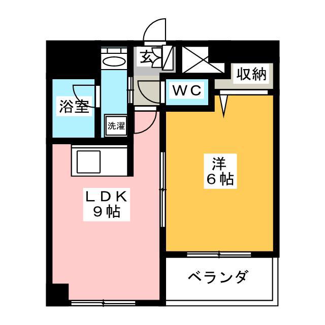 ソアラノーム北浦和(1LDK/3階)の間取り写真