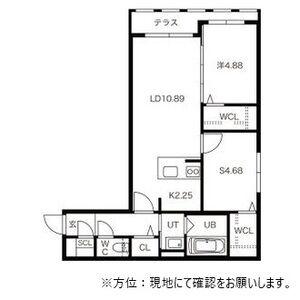 BPRレジデンス二十四軒(2LDK/1階)の間取り写真