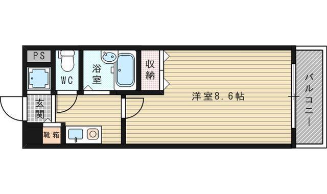 なかはなマンション(1K/2階)の間取り写真