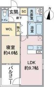 SPRINGFIELD 柳原(1LDK/2階)の間取り写真