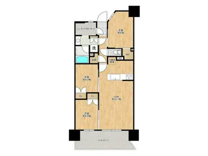 レーベン川口元郷STA.FEONT(3LDK/3階)の間取り写真