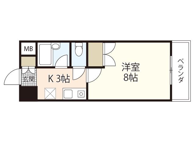 NAKASHIMA BLDG(1K/4階)の間取り写真