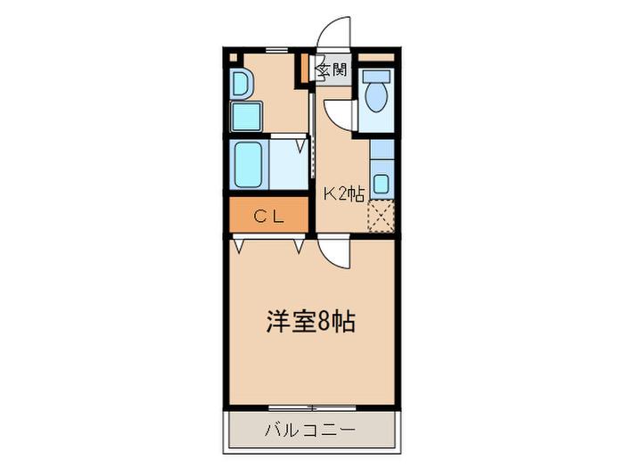 シャルマン21(1K/1階)の間取り写真