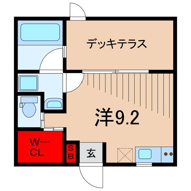 メゾンブランアネックス(ワンルーム/1階)の間取り写真